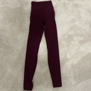 Align Pant Super High Rise Pants 28” in Garnet, Size 0